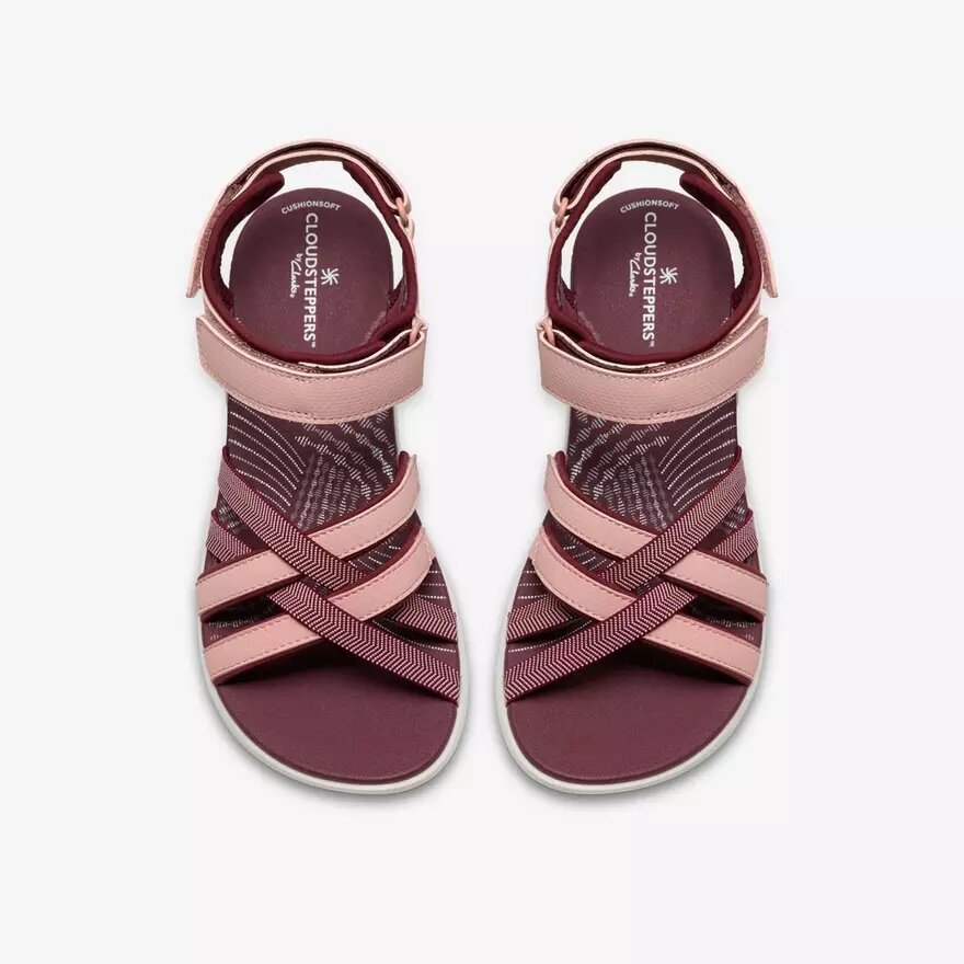 Mira Shore-sandalen met bandjes voor dames in kastanjebruin Mira Shore-sandalen met bandjes voor dames in kastanjebruin