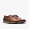 Monahan effen tan leren Oxfords voor heren | clarks
