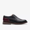 Monahan effen zwarte leren Oxfords voor heren | clarks