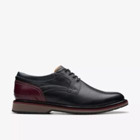 Monahan effen zwarte leren Oxfords voor heren | clarks