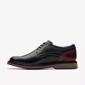 Monahan effen zwarte leren Oxfords voor heren | clarks