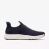 Motion Trek herensneakers in marineblauw gebreid