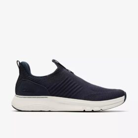 Motion Trek herensneakers in marineblauw gebreid