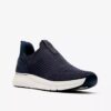 Motion Trek herensneakers in marineblauw gebreid