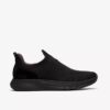 Motion Trek herensneakers in zwart gebreid