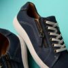 Nalle Lace marineblauwe nubuck Sneakers voor dames