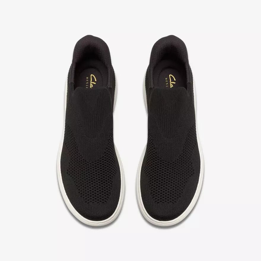 Nalle Step zwarte gebreide Slip-ons voor dames Nalle Step zwarte gebreide Slip-ons voor dames