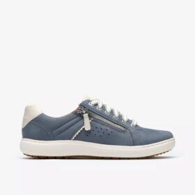 Nalle Zen blauwe nubuck-Sneaker voor dames