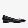 Natalyn slip-ons voor dames van donkerzwart leer Natalyn slip-ons voor dames van donkerzwart leer