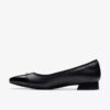 Natalyn slip-ons voor dames van donkerzwart leer Natalyn slip-ons voor dames van donkerzwart leer