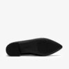 Natalyn Trim zwarte leren Slip-ons voor dames