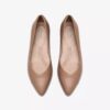 Natalyn Wish warme beige leren ballerina’s voor dames