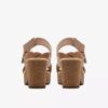 Nerisa West sand nubuck-Wedges voor dames