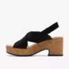 Nerisa West zwarte nubuck-Wedges voor dames