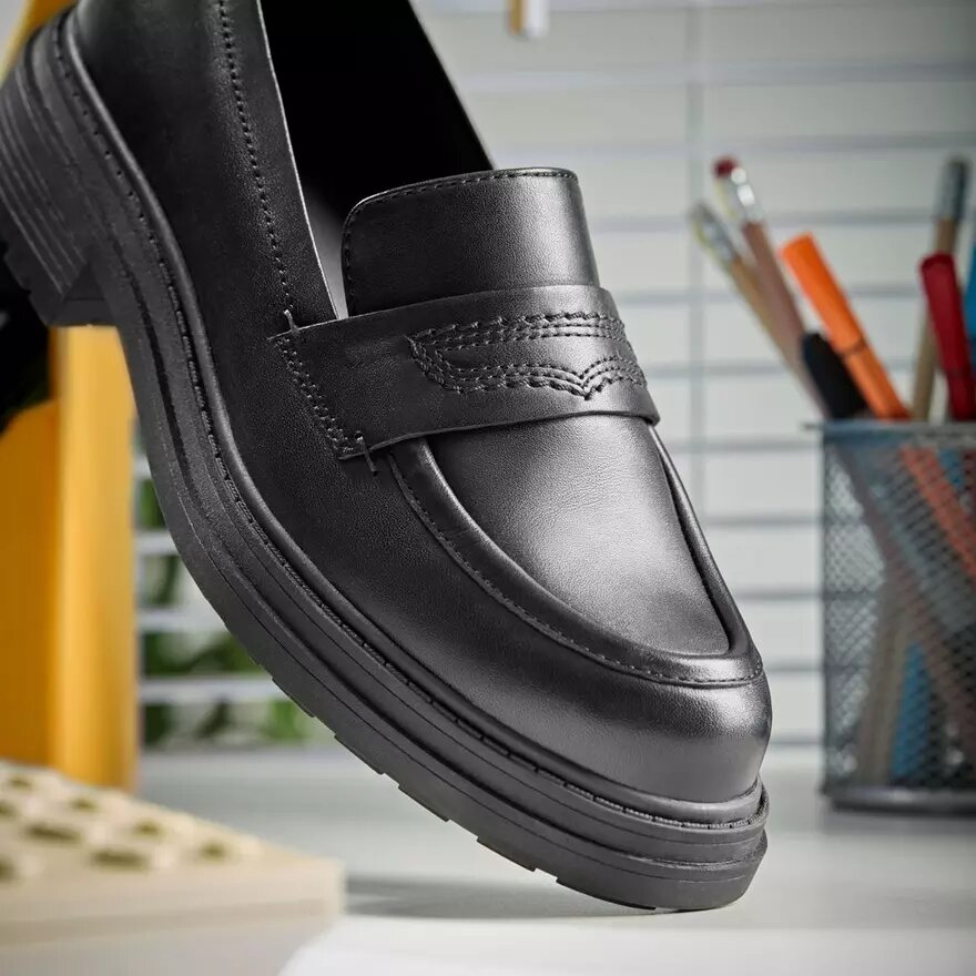 Orinoco3 Edge zwarte leren Loafers voor dames (VS) Orinoco3 Edge zwarte leren Loafers voor dames (VS)