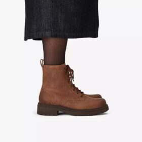 Orinoco3-model enkellaarsjes voor dames van walnootkleurig leer