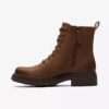 Orinoco3-model enkellaarsjes voor dames van walnootkleurig leer