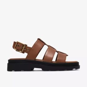 Orinoco3 Strap platte sandalen van bruin leer voor dames Orinoco3 Strap platte sandalen van bruin leer voor dames