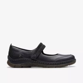Orlene Jane Mary Janes van zwart leer voor dames Orlene Jane Mary Janes van zwart leer voor dames
