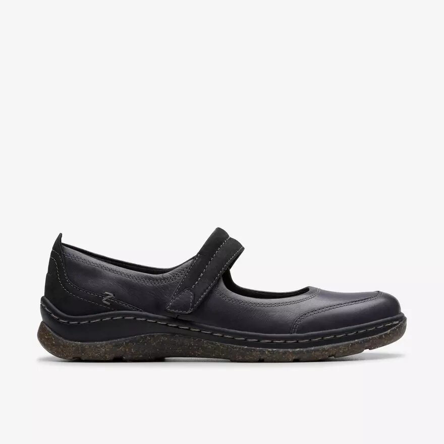 Orlene Jane Mary Janes van zwart leer voor dames Orlene Jane Mary Janes van zwart leer voor dames