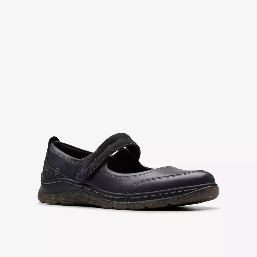 Orlene Jane Mary Janes van zwart leer voor dames Orlene Jane Mary Janes van zwart leer voor dames
