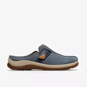 Orlene-klomp voor dames, denimblauw, nubuck Clogs & Muiltjes