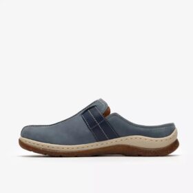 Orlene-klomp voor dames, denimblauw, nubuck Clogs & Muiltjes