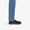 Orlene Slip voor dames: zwarte leren Slip-ons