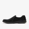 Orlene Slip voor dames: zwarte leren Slip-ons