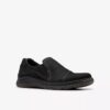 Orlene Slip voor dames: zwarte leren Slip-ons