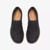Orlene Slip voor dames: zwarte leren Slip-ons