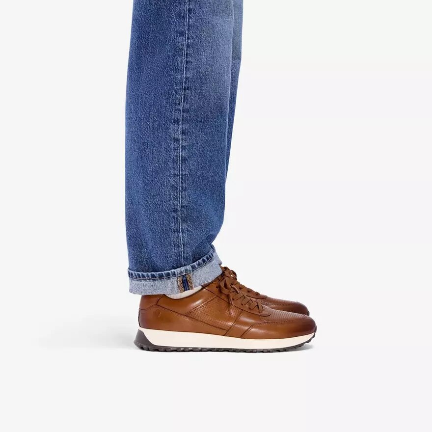 Radwell Tie tan leren Sneakers voor heren Radwell Tie tan leren Sneakers voor heren