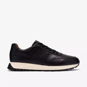 Radwell Tie zwarte leren herensneakers