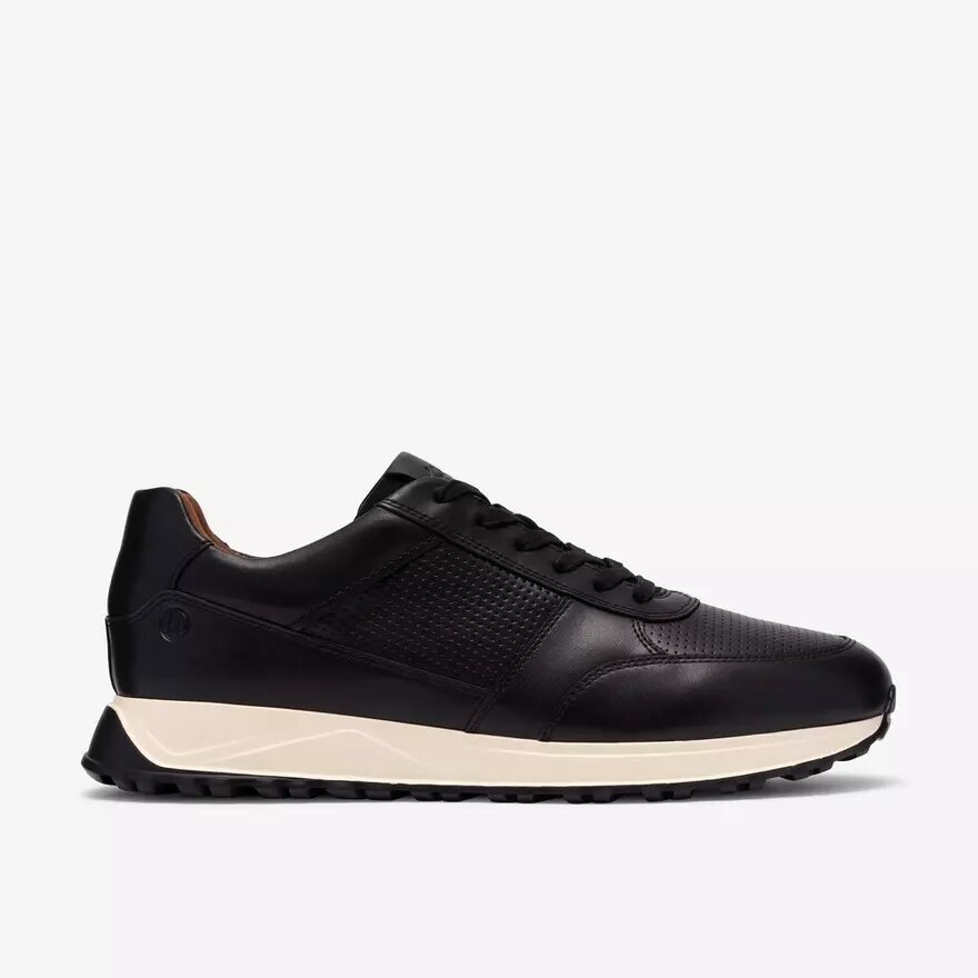 Radwell Tie zwarte leren herensneakers Radwell Tie zwarte leren herensneakers
