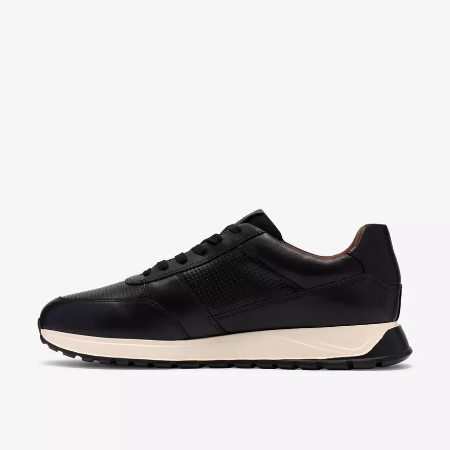 Radwell Tie zwarte leren herensneakers Radwell Tie zwarte leren herensneakers