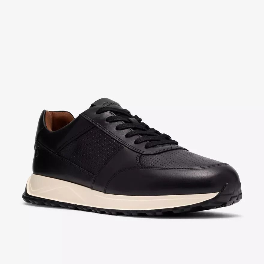 Radwell Tie zwarte leren herensneakers Radwell Tie zwarte leren herensneakers