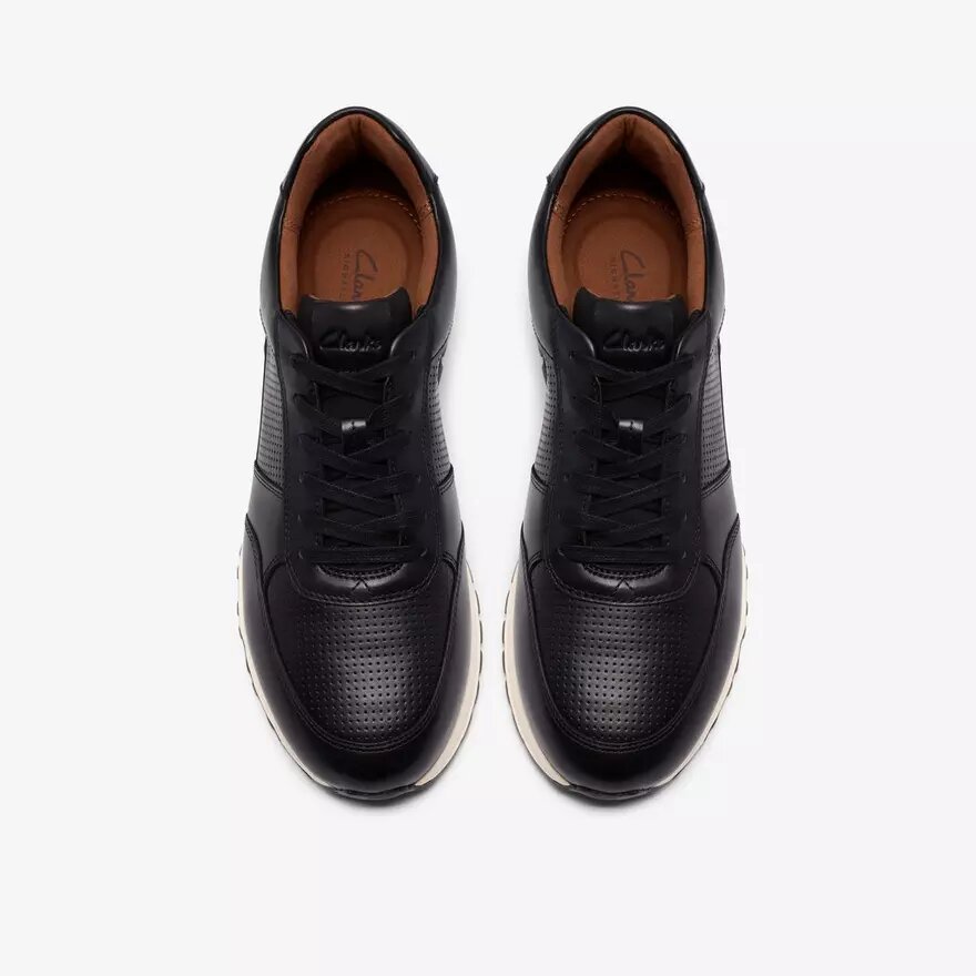 Radwell Tie zwarte leren herensneakers Radwell Tie zwarte leren herensneakers