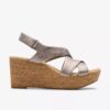 Rose-model taupe metallic Wedges voor dames Rose-model taupe metallic Wedges voor dames