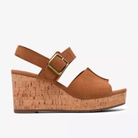 Sabina Dream-Wedges voor dames van bruin suède