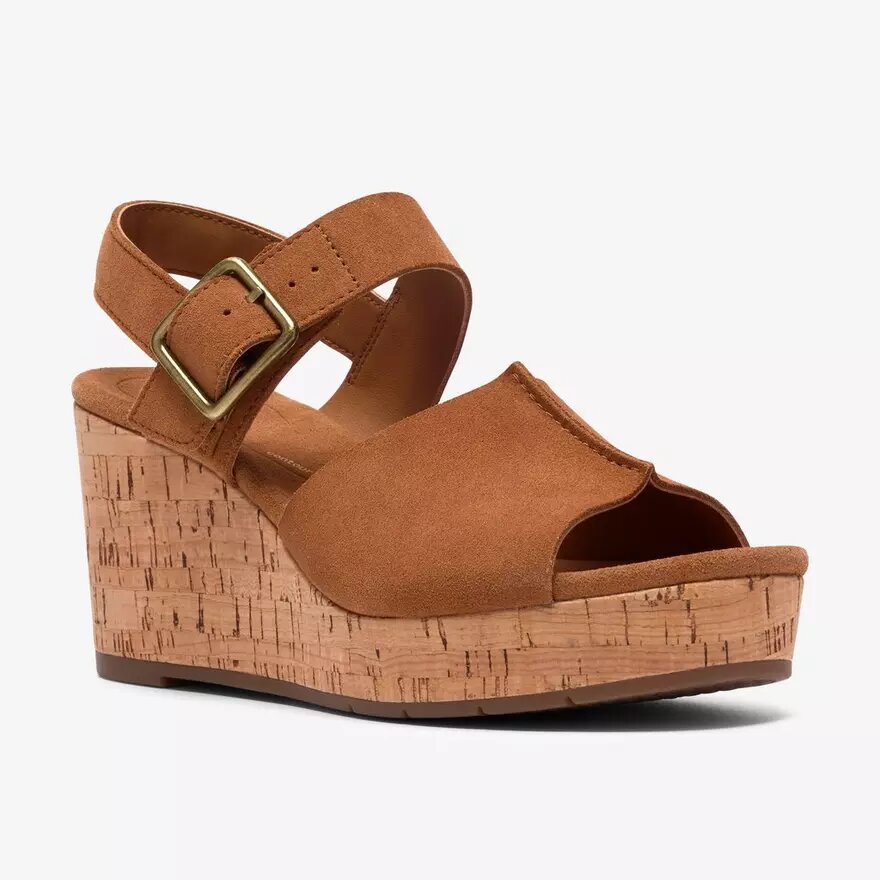 Sabina Dream-Wedges voor dames van bruin suède Sabina Dream-Wedges voor dames van bruin suède
