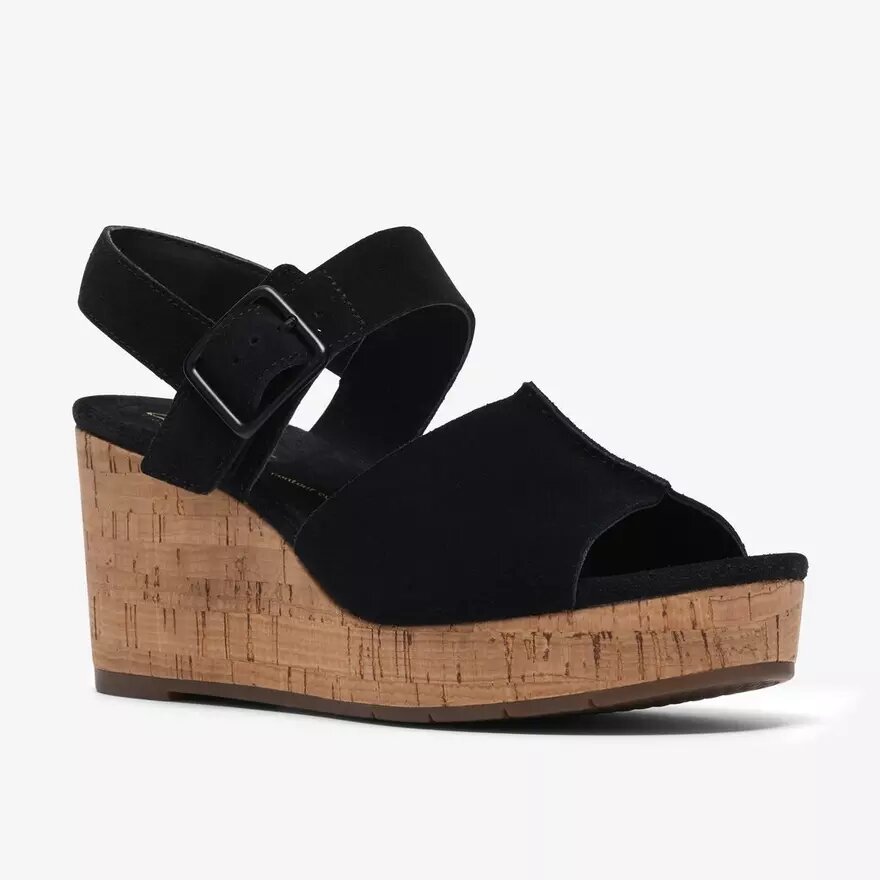 Sabina Dream zwarte suède Wedges voor dames Sabina Dream zwarte suède Wedges voor dames