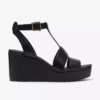 Sabina Hope zwarte leren Wedges voor dames