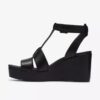 Sabina Hope zwarte leren Wedges voor dames