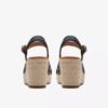 Sabina-slingers met zwarte leren Wedges voor dames Sabina-slingers met zwarte leren Wedges voor dames