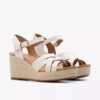 Sabina Strap crèmekleurige leren Wedges voor dames Sabina Strap crèmekleurige leren Wedges voor dames