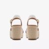 Sabina Strap crèmekleurige leren Wedges voor dames Sabina Strap crèmekleurige leren Wedges voor dames