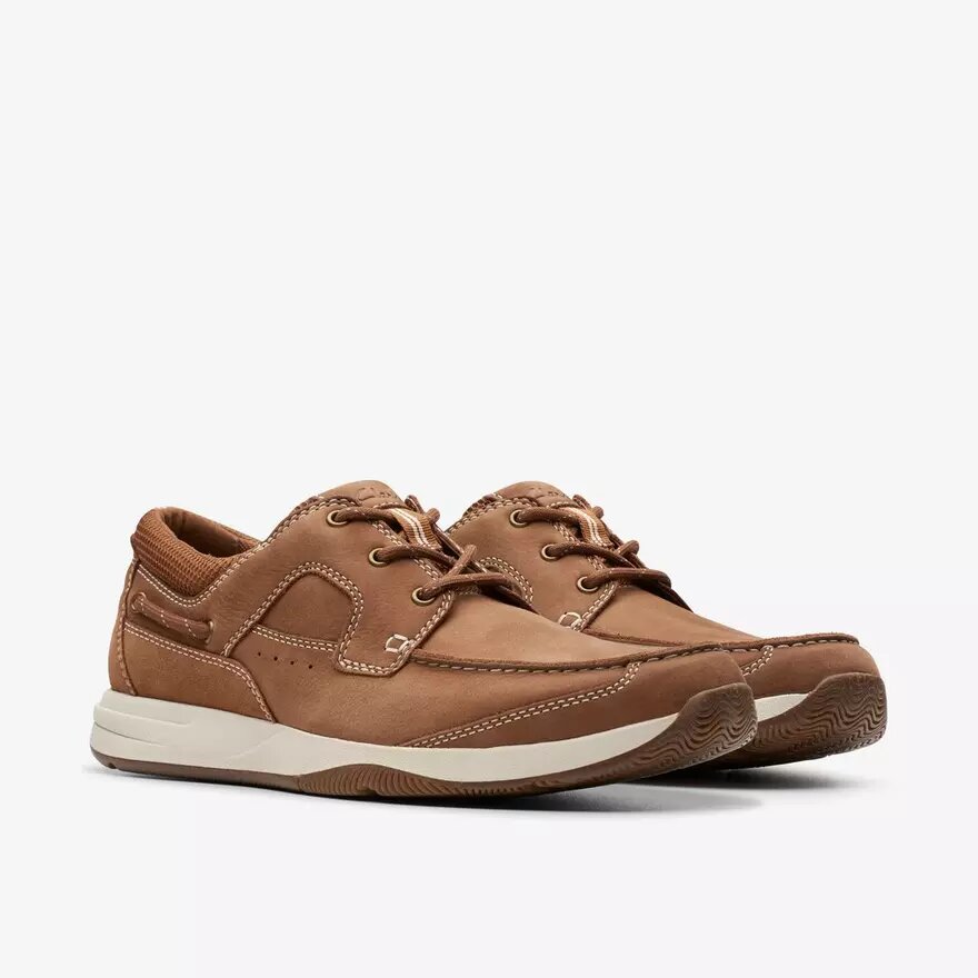 Sailview-bootchoenen met veters voor heren, lichtbruin nubuck Sailview-bootchoenen met veters voor heren, lichtbruin nubuck