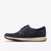 Sailview heren bootchoenen met veters van marineblauw nubuck Sailview heren bootchoenen met veters van marineblauw nubuck