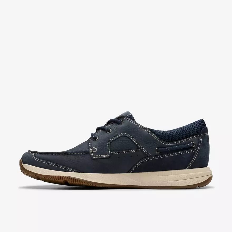 Sailview heren bootchoenen met veters van marineblauw nubuck Sailview heren bootchoenen met veters van marineblauw nubuck