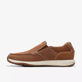 Sailview Step heren bootchoenen van lichtbruin nubuck (Slip-ons)